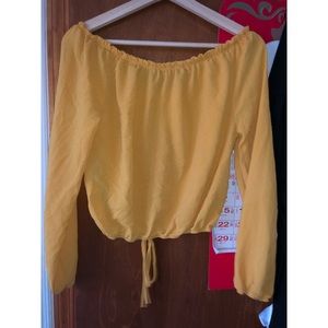 Mustard shirt from fashion nova